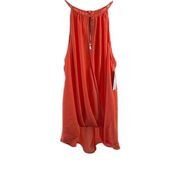 Lush NWT Harley High Neck Satin Top Size S - Picture 1 of 6